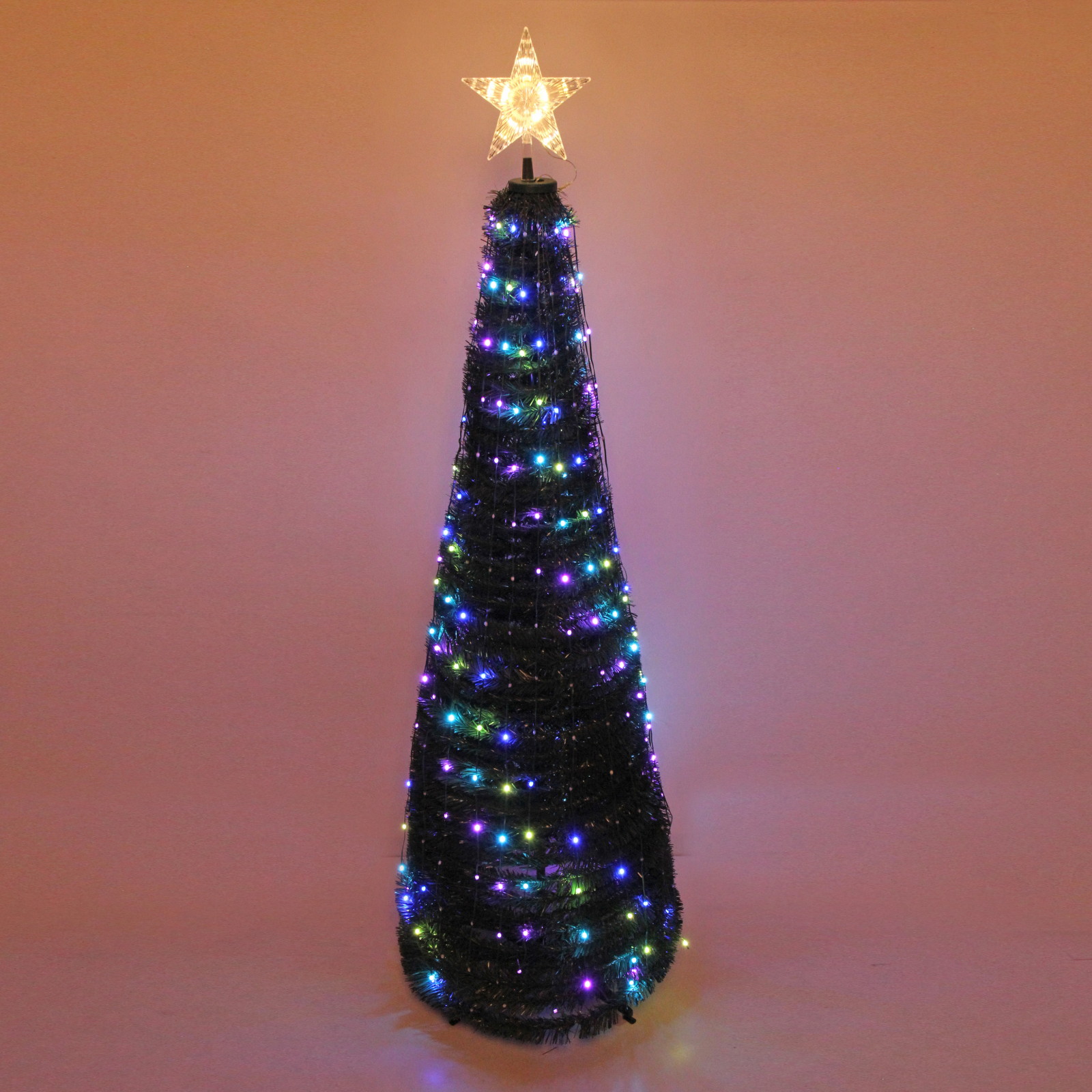 Елка с гирляндой "Ёлка" в1,8 м, d-0,6 м 17 линий 272 лампы LED, зелен. пров, более 8 реж,IP-20, RGB