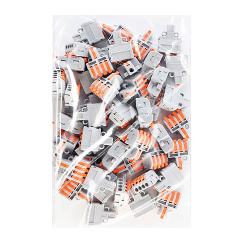 Строительно-монтажная клемма с рычажками проходная 1-4 полюсов 0,08-4 мм2 (SBE-cwcc-1-4)