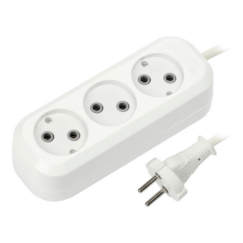 Удлинитель 3-местн 5 м без зазаемления "Smartbuy" 10А/2,2кВт ПВС 2х1 мм² (1/40)