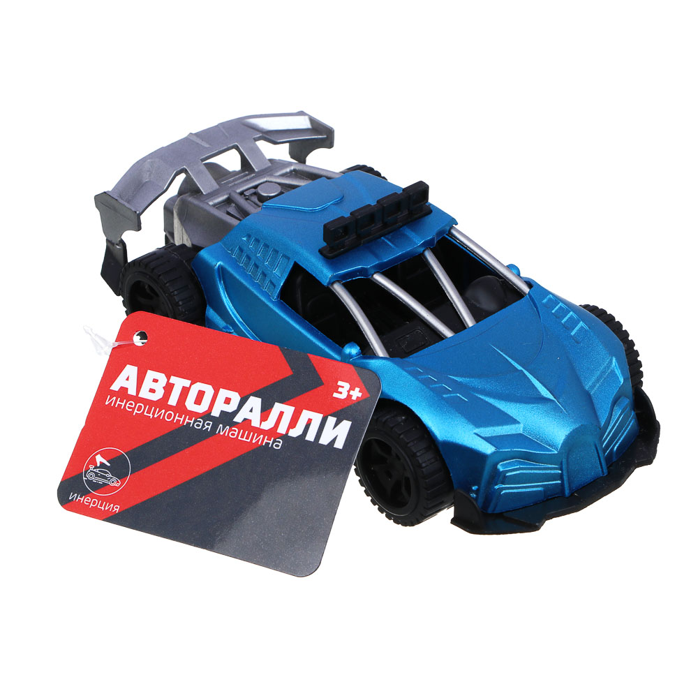 ИГРОЛЕНД Машина инерционная "Авторалли", пластик, 13х5,5х3 см, 4 дизайна