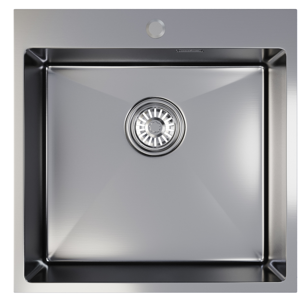 Мойка настол.монтаж 50х50 (2,0) вып 3 1/2  MIXLINE ПРО 20см с сифоном (сатин)