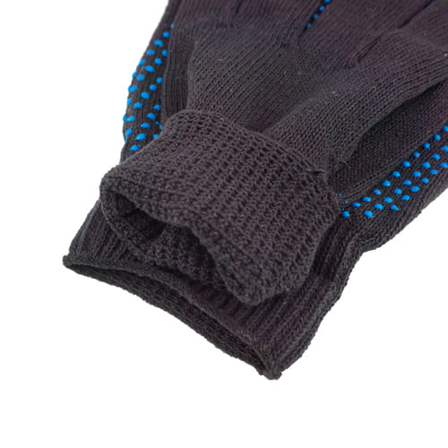 Перчатки х/б черные 10 кл, 6-нит с ПВХ, Агидель, 10/200