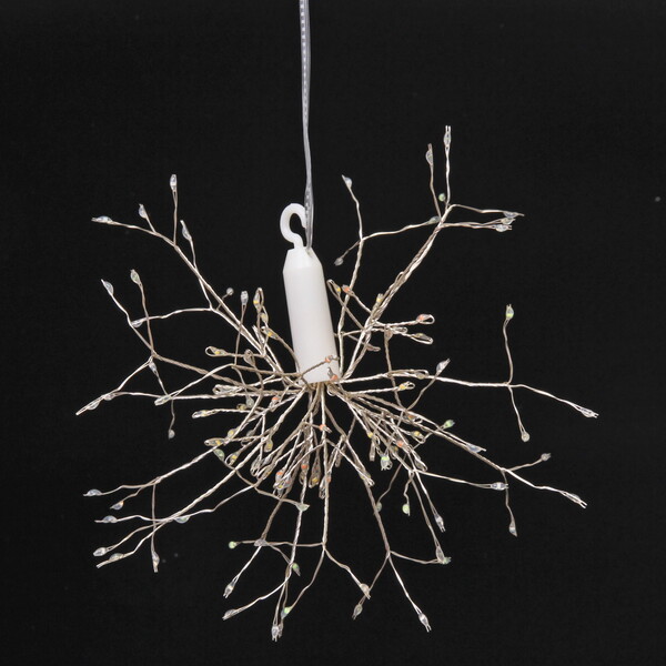 Гирлянда для дома на батарейках "Разряд молнии" 120 ламп LED, d - 20 см, 2 реж.,IP-20, (3хАА), Мультицвет