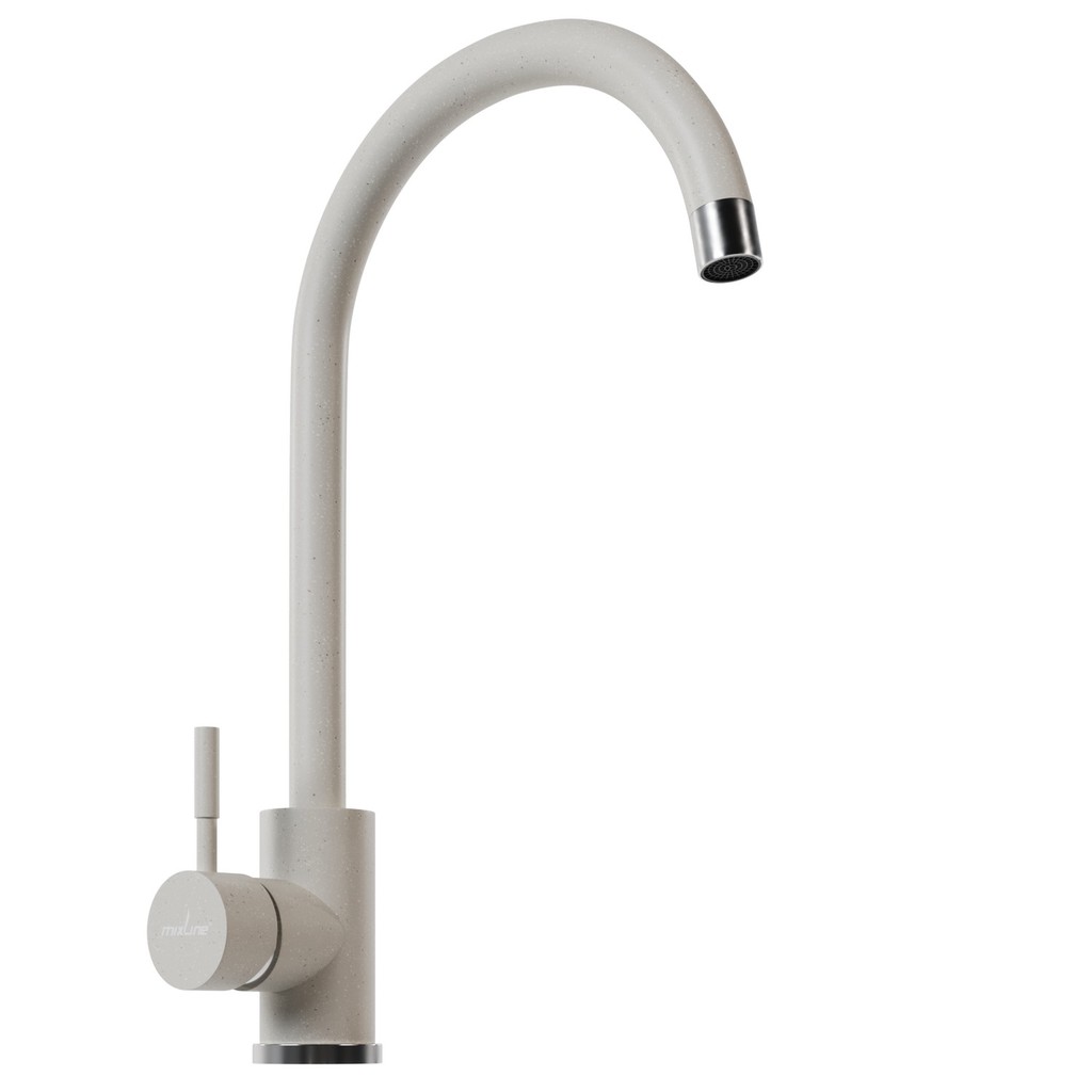 Смеситель для кухни 35к MIXLINE ML-GS15 (331) белый высок. излив