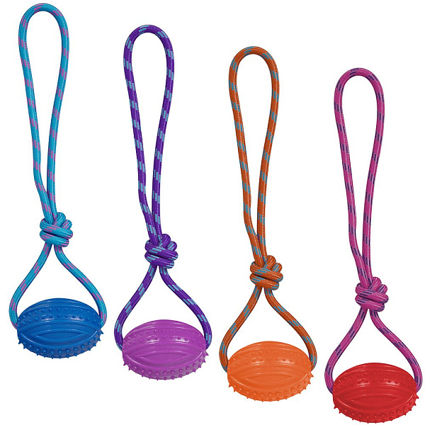Игрушка-грейфер для собак "Регби". Длина 32 см. 4 цв. NEW