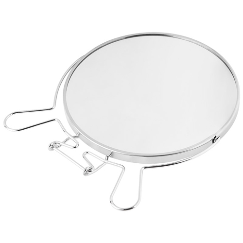 Зеркало косметическое двустороннее (1/Х2), 17 см (стекло, хром. металл)