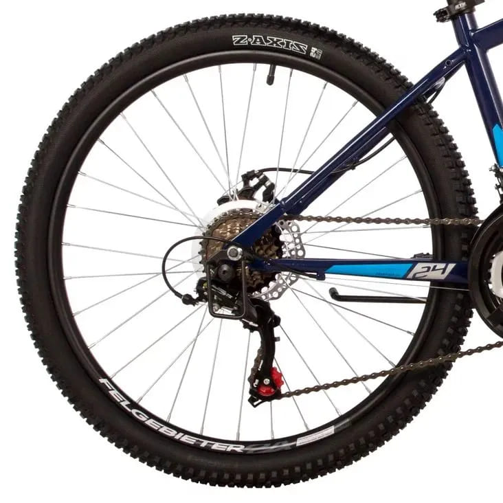 Велосипед NOVATRACK 24" ACTION сталь 14'', синий, 18 скор.TZ500/TS-38/TZ500/SG-6S, диск.торм STG