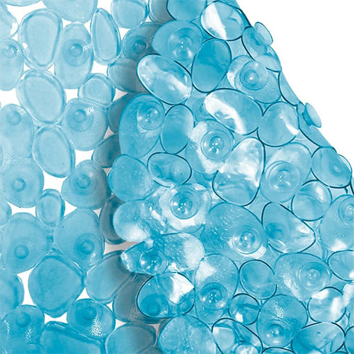 Ковер антискользящий Delphinium коллекция "С6939" 69х39см, голубой