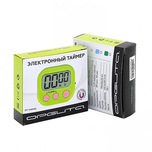 Таймер-секундомер Орбита OT-HOM22, зеленый