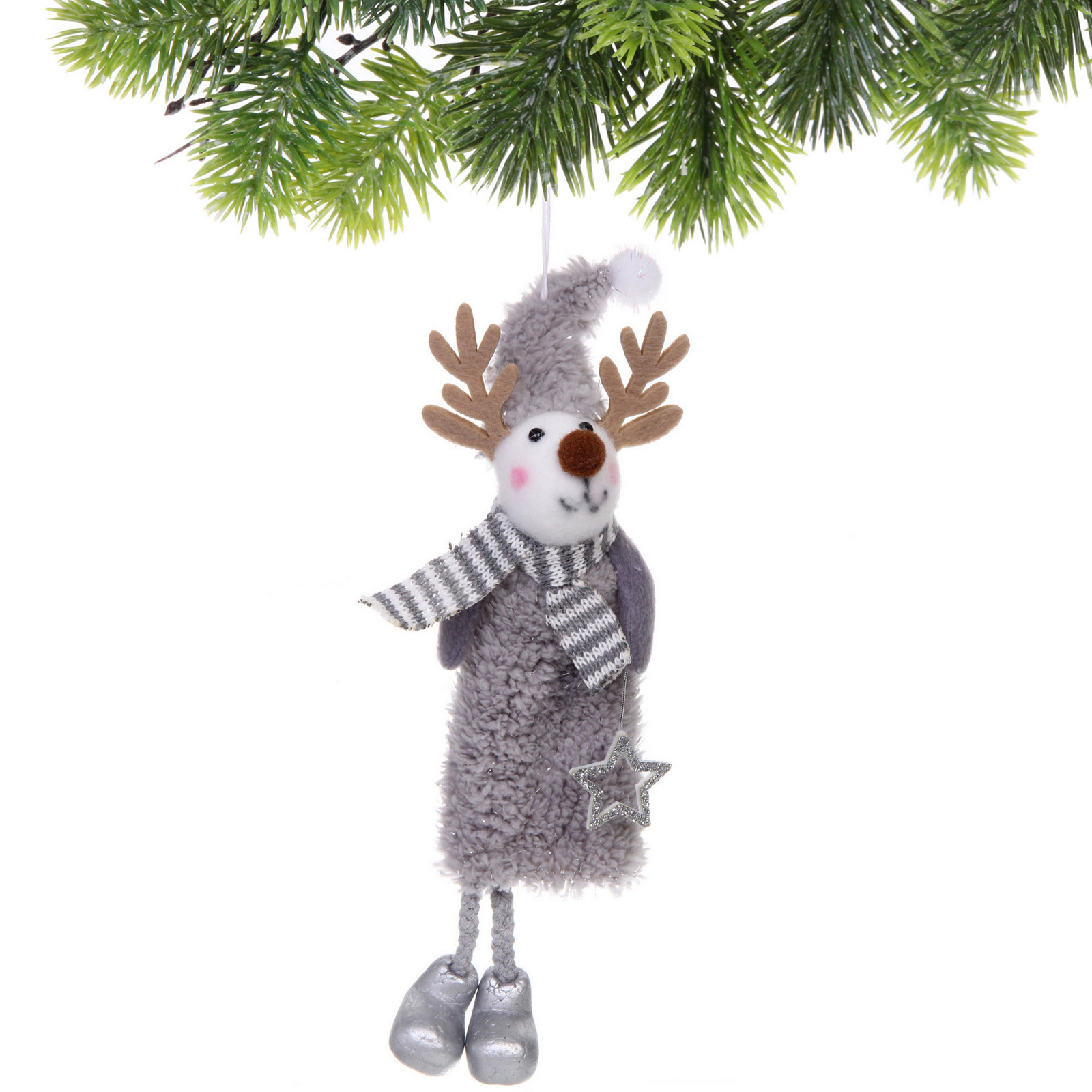 Подвеска "Олененок - Милые ботиночки" 27 см, Серебро