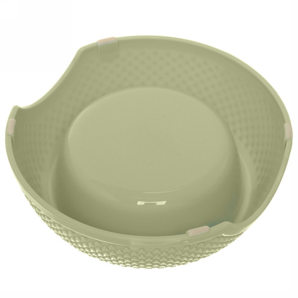 Миска металлическая "Колор-Сердце" 250мл 18,8*6см на пластиковой подставке, цвет зеленый