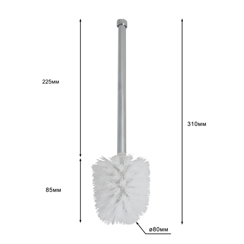Ершик напольный стеклянный "Solinne" Коллекция Base, хром, стекло-сатин
