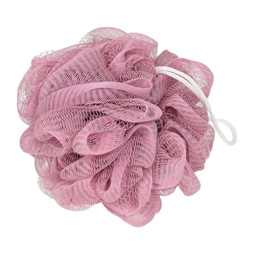 Мочалка-бант для душа "Гигант", 15 см, 80 г, soft, 2 цвета (жемчужный, пудровый),  для бани и сауны "Банные штучки"