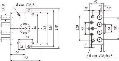 Сенат ЗНС 1-3 б/о 3кл. 019 Замок накладной тяж (6)