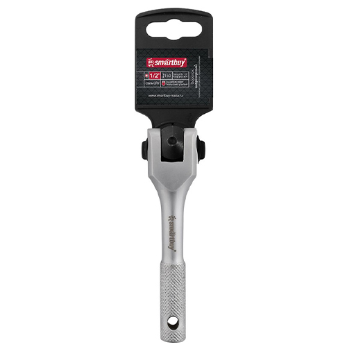 Вороток 1/2", шарнирный, усиленный, 150 мм, CR-V сталь,мат., Smartbuy tools