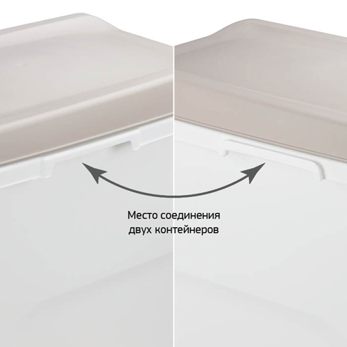 Контейнер для корма 18 л IDEA ЮММИ М 1801, герметичный, капучино