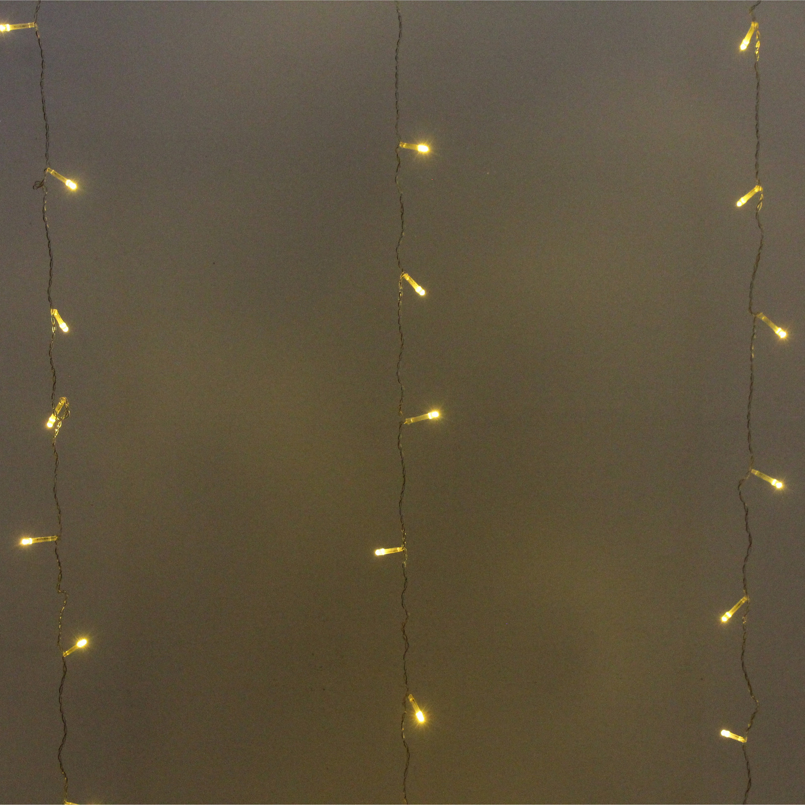 Гирлянда для дома ЗАНАВЕС 3м*2,5м 240 ламп LED, прозр.провод, 8 реж., IP-20. Теплый белый - АКЦИЯ
