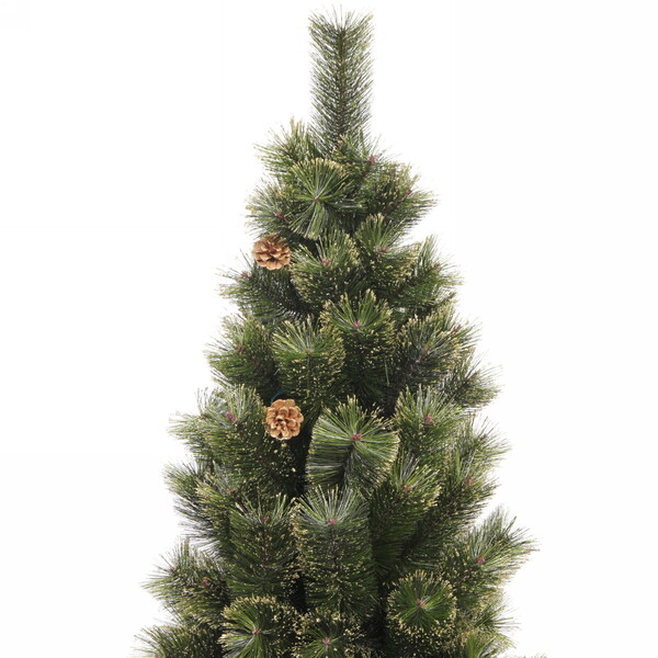 Ёлка "Зимушка" 180 см, леска, шишки, золотое напыление (267 веток) (SZ802GA-180)