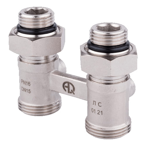 Узел нижнего подключения радиатора Н-образный прямой 1/2