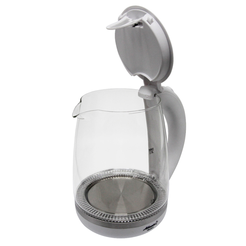 Чайник стеклянный электрический с подсветкой Atlanta 2 л, 1850-2200 Вт, белый