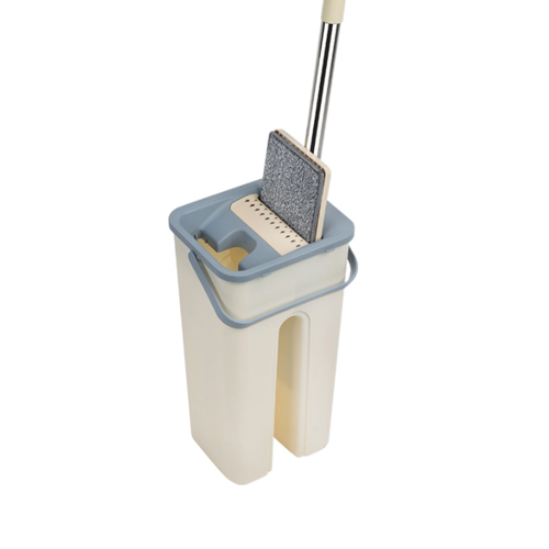 Швабра для пола, с насадкой из микрофибры и ведром, Clean hans beige
