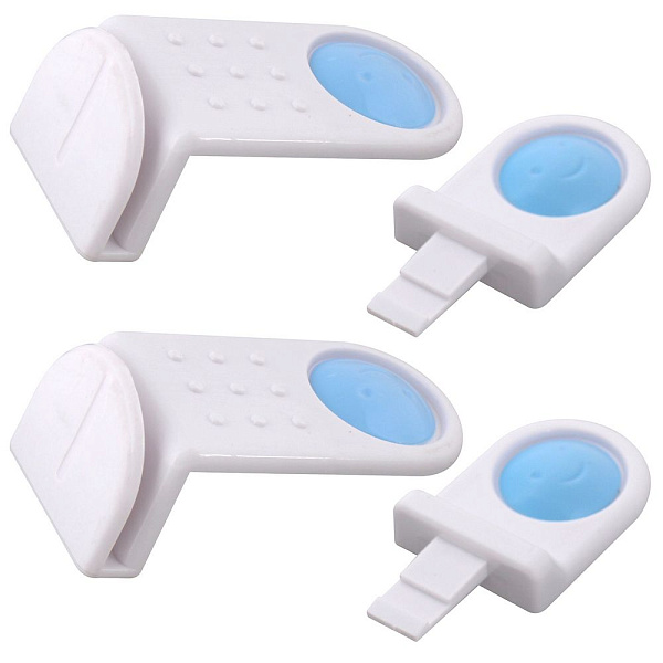 Блокираторы для дверей мебели. Набор 2 шт. Размер 8х3,5х3 см. 