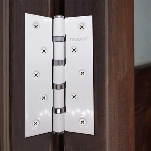 Петля накладная Trodos 125х75х2,5 б/к, белый матовый
