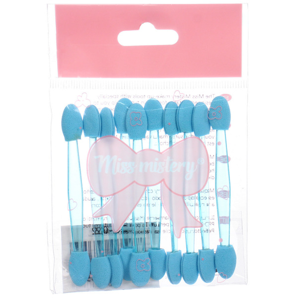 Аппликаторы для макияжа 10шт "ЭФФЕКТО", цвет голубой, 7,5см