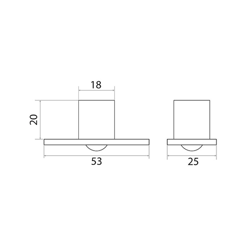 Защелка межкомнатная 03. 02. 02 шариковая универсальная, хром, 1/30