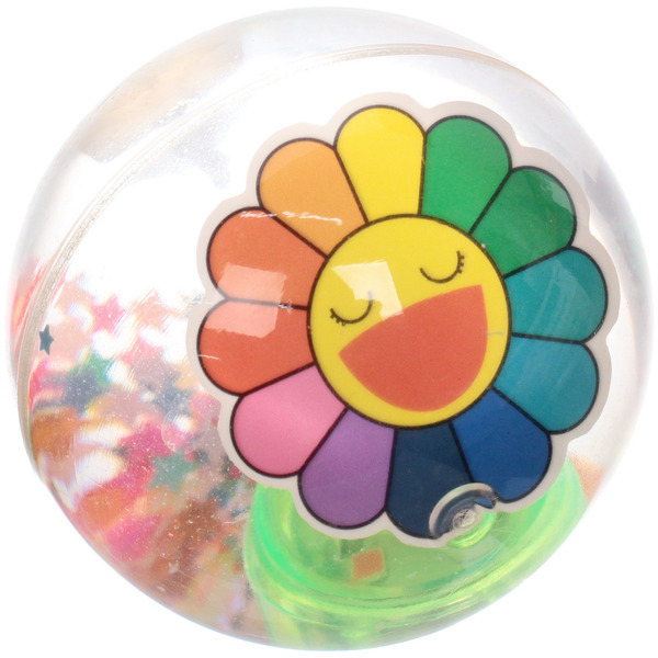 Мяч 6,5 см "Радужный цветочек" (попрыгун с водой и подсветкой) СТИКЕР НА ВЛОЖЕНИЕ