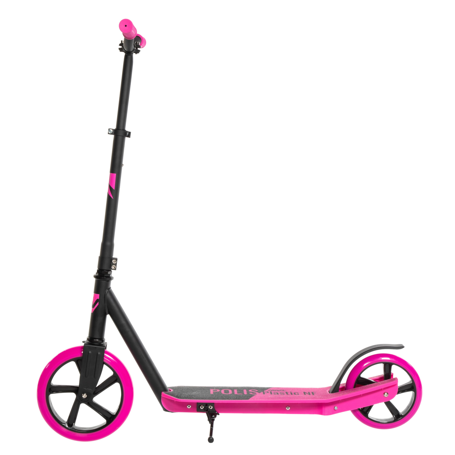 Самокат Novatrack Polis Plastic NF, колеса 230х180 мм, розовый