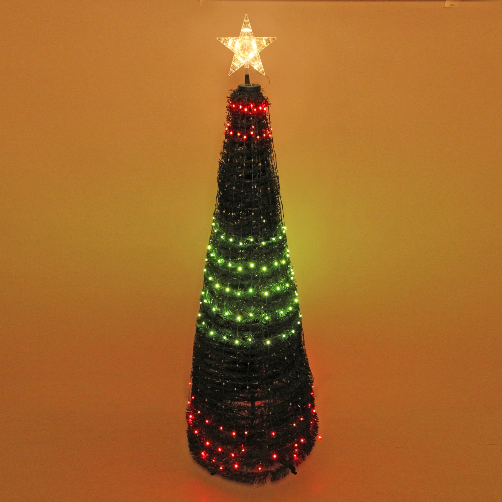 Елка с гирляндой "Ёлка" в1,8 м, d-0,6 м 17 линий 272 лампы LED, зелен. пров, более 8 реж,IP-20, RGB