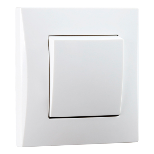 Выключатель 1-клавишный 10А белый "Вега" (SBE-08w-10-SW1-0)