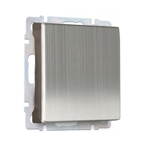 Выключатель 1-клавишный 10А серый никель "Нептун" (SBE-05gn-10-SW1-0)