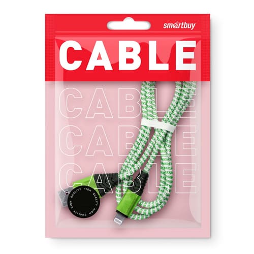 Дата-кабель Smartbuy 8pin HEDGEHOG зеленый 2 А, 1 м (iK-512HH green)/100