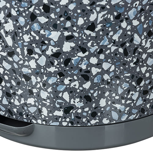 Горшок для цветов Stone Flower, 200 мм, 4 л с прикорневым поливом с декором, серый