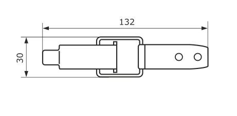Домарт замок накидной белый антик (50)