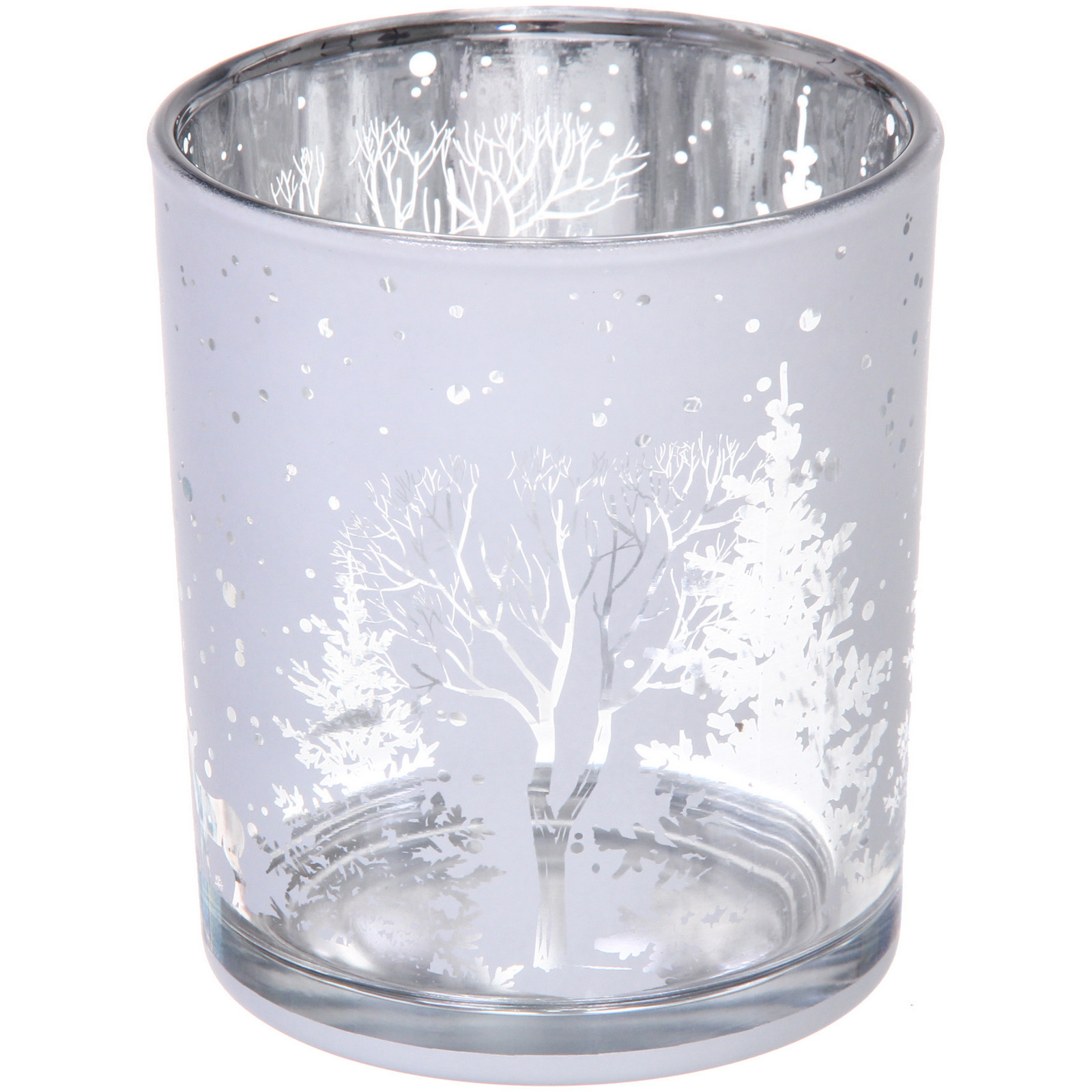 Подсвечник "Зимнее сияние" 8,5*10 см, Белый