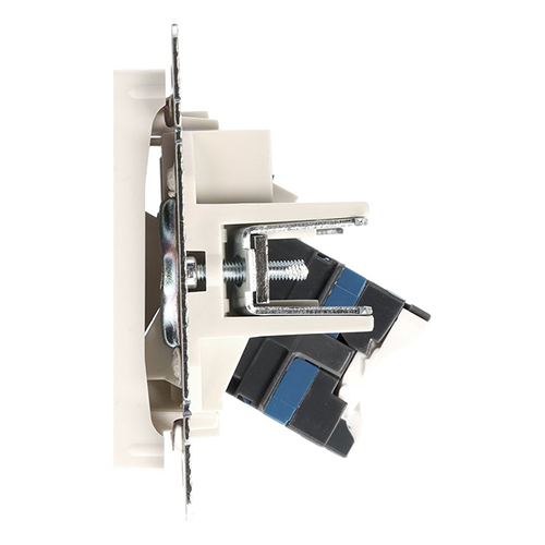 Розетка компьютерная RJ-45 бежевая "Нептун" (SBE-05i-S1-RJ)