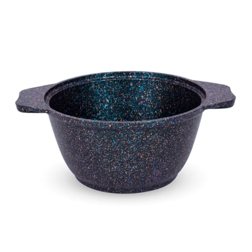 Кастрюля Kukmara 1 л со стеклянной крышкой, антипригарное покрытие "Granit ultra", blue