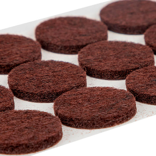 Накладки-протекторы для мебели самоклеящиеся 12шт, 20мм, коричневый