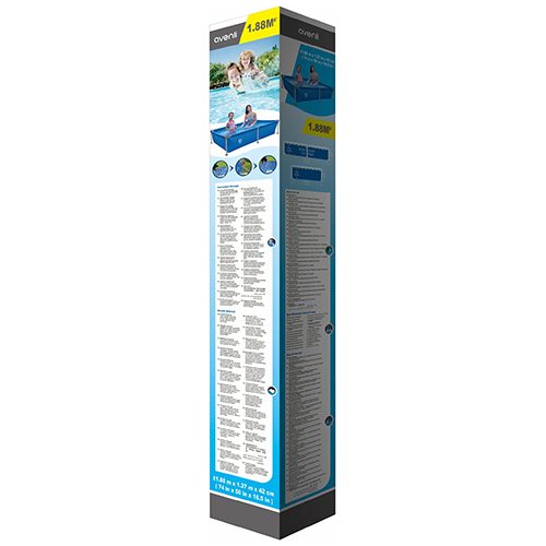 Бассейн прямоугольный со стальным каркасом 17803 1. 88м*1. 27м*42cм, 1/1