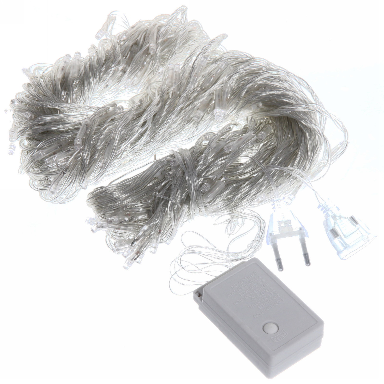 Гирлянда для дома ЗАНАВЕС "Водопад" ш3,0* в2,5 м 360 ламп LED, прозрач.пров, 8 реж, IP-20, Синий (возможность соединения)