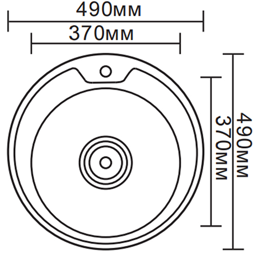 Мойка из нержавеющей стали врезная 49x49 см Ledeme L74949-6