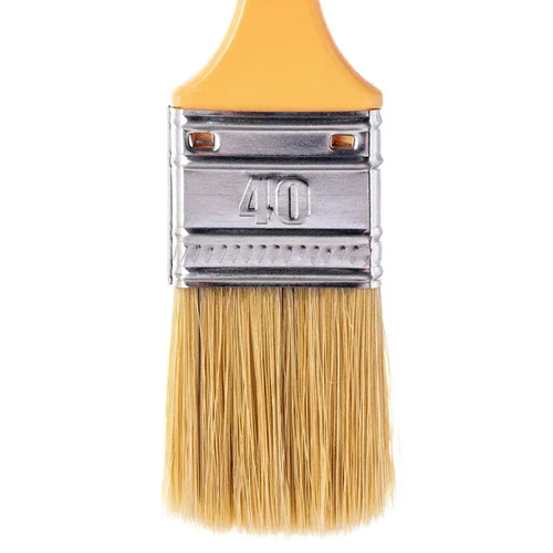 Кисть плоская "Среда" 40х12 мм, смешанный ворс, пластиковая ручка, светлая