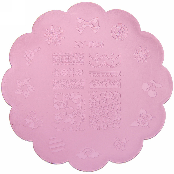 Набор для дизайна ногтей - стемпинг "VivA Manicur", пластина ажурная, микс 4 цвета, 17*11см