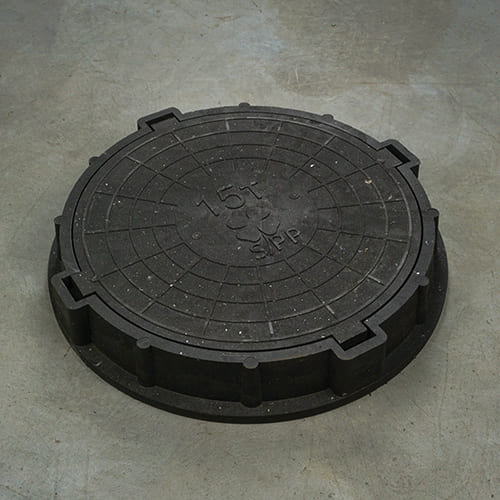 Люк канализ. SPETSTEXNIK 15 т черный усиленный ГОСТ (1/20)