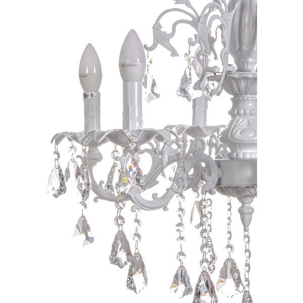 Люстра подвесная в стиле барокко "Altamarea" 8*40Вт 29-P8612/MW белый мрамор