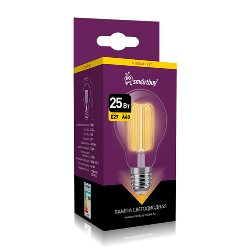 Светодиодная (LED) Лампа FIL Smartbuy-A60-25Вт/2700К/E27 (SBL-A60F-25-27K-E27)