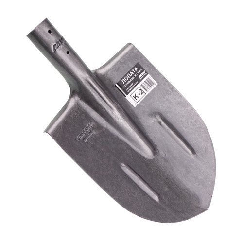Лопата штыковая рельсовая сталь, остроконечная К-2 (серый) (12/12)